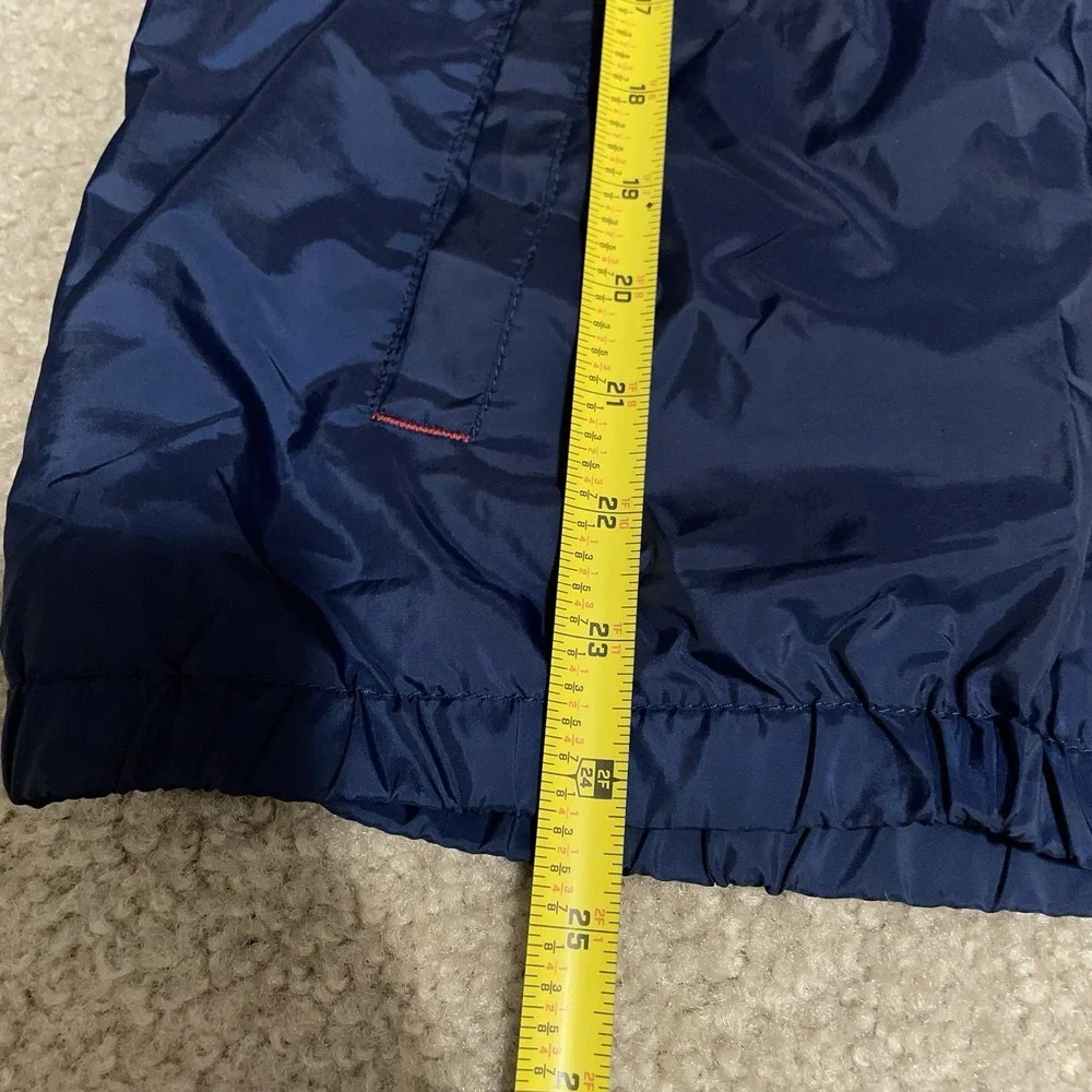 Levis Kids XL Navy Blue Red Hooded Windbreaker Jacket Full Zip Mesh Lined 13-15Y